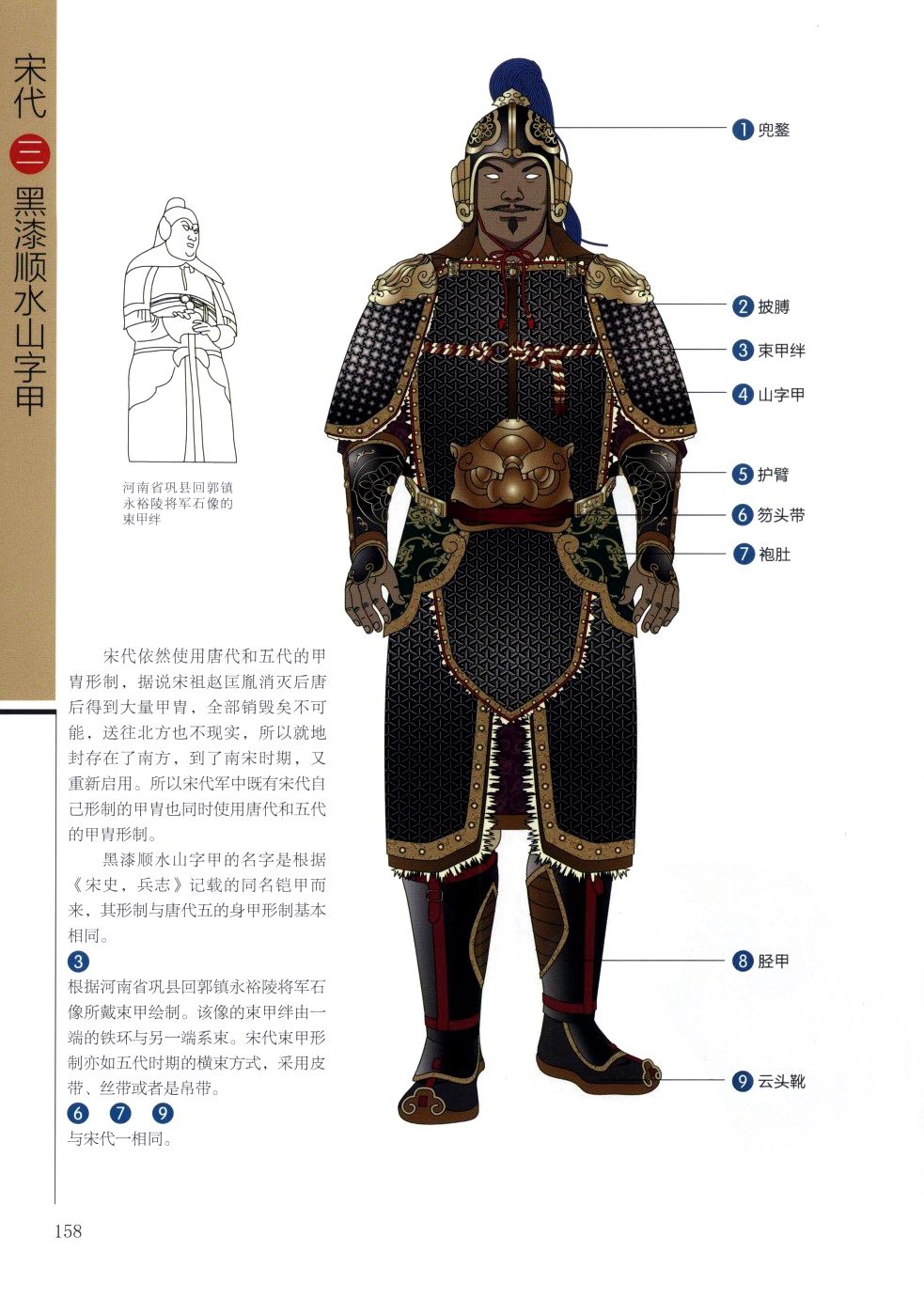 中国盔甲:中国铠甲是由什么构成的?头盔,战裙,还有什么,
